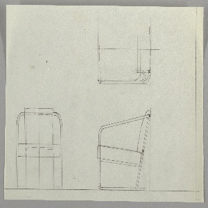 Drawing, Design for an Armchair with Metal Frame