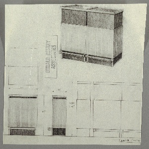 Drawing, Design for a Liquor/Bar Cabinet