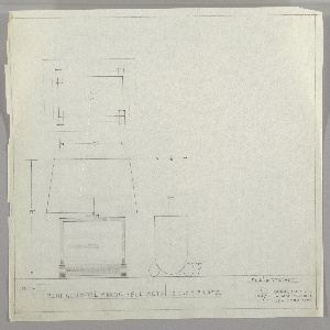 Drawing, Table Lamp: Bent Gunmetal Mirror; Polished Metal Discs and Frame, early 20th century
