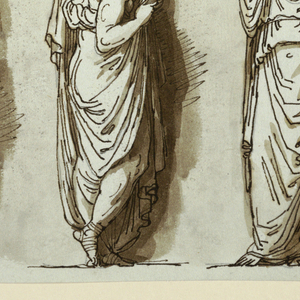 Drawing, Five Caryatids, 1800–1825