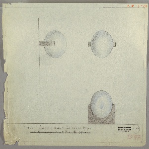 Drawing, Drawer Pull: Aluminum Ball, Oxodized Metal, early 20th century
