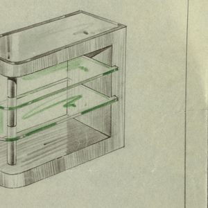 Drawing, Shelving Unit, ca. 1935
