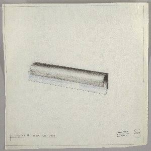 Drawing, Drawer Pull: Polished Chrome. Black Lacquered Wood, early 20th century