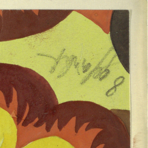 Drawing, Flora: lemon, burnt orange, gold, 1911–14