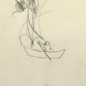 Drawing, Schooner and Three Dinghies, 1881
