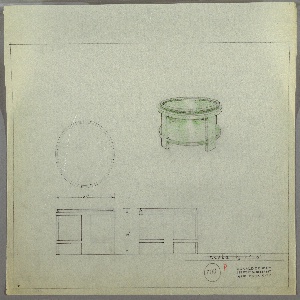 Drawing, End Table, Round, early 20th century