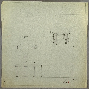 Drawing, End Table, Round, ca. 1930–35