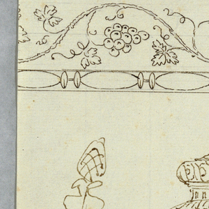 Drawing, A Sheet with Two Projects and Sketches, ca. 1790