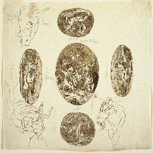 Drawing, Deeds of Jupiter, for a Ceiling, 1812