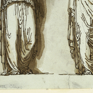 Drawing, Four Caryatids, 1800–1825