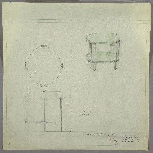 Drawing, End Table, Round, ca. 1929–30