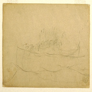 Drawing, A Dory Filled with Men, 1881–82