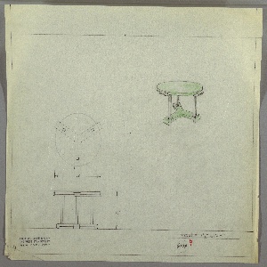 Drawing, End Table, Round, ca. 1929–30