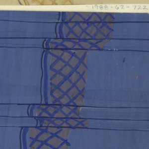 Drawing, Textile Design: Falte (Pleats), 1923