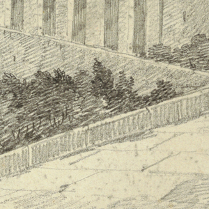 Drawing, A Fortified Town Overlooking a Lake, 1800–1825