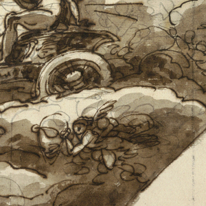 Drawing, Apollo in his Chariot with Aurora, Sala Ottogonale, Palazzo Milzetti, Faenza, 1804–05