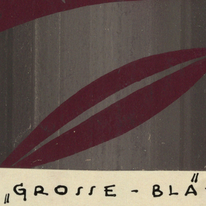 Drawing, Textile Design: Große Blätter (Large Leaves), 1923