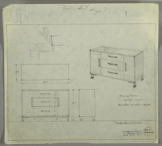 Drawing, Design for Sideboard