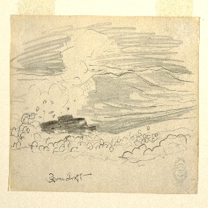 Drawing, Spoondrift: A Heavy Sea - Prout