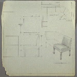 Drawing, Sectional Seating