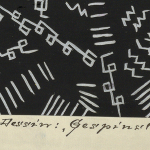 Drawing, Textile Design: Gespinst (Thread), 1924