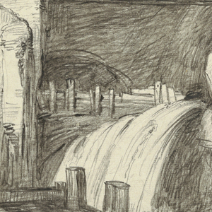 Drawing, The Ravine of Bellano, near Lake Como, 1810–20