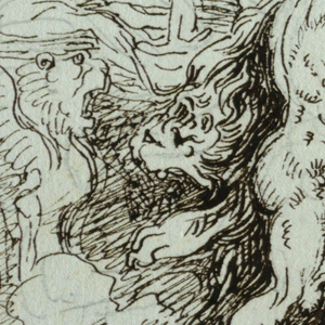 Drawing, The Struggle between Hercules and the River God Achelous, 1813