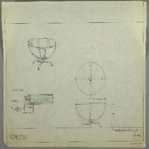 Drawing, Helena Rubinstein Apartment: Coffee Table, Round, ca. 1934