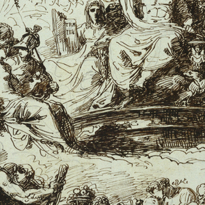 Drawing, Zeus Deciding on the Destiny of Troy, Palazzo Gessi, Faenza, 1813