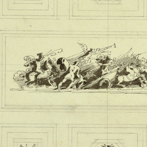 Drawing, Ceiling Cabinet Dedicated to War, Palazzo Quirinale, Rome, 1812