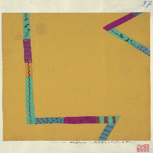Drawing, Textile Design: Wetterleuchten (Sheet Lightning), 1913–22