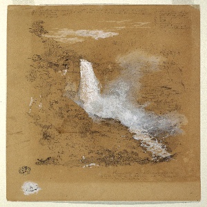 Drawing, Tequendama Falls near Bogotá, Colombia, July 1853