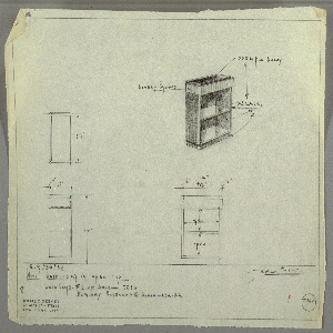 Drawing, Shelving Unit, September 30, 1933