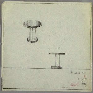 Drawing, End Table, Round, 1932