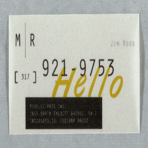 Business Card, Mirelez/Ross Inc. Business Card for Jim Ross, 1991–94