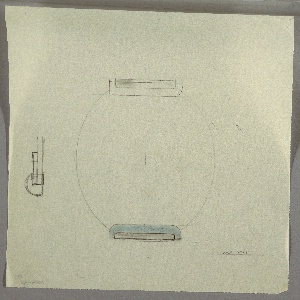 Drawing, Mirror: Round, Lighted, early 20th century
