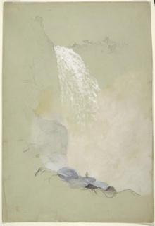 Drawing, Tequendama Falls near Bogotá, Colombia