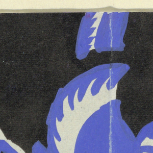Drawing, Distel (Distl): blue, white, black, 1910–17