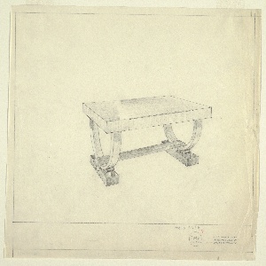 Drawing, Design for Side Table with U-Shaped supports., 1930s