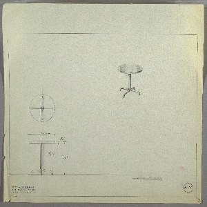 Drawing, End Table, Round, early 20th century