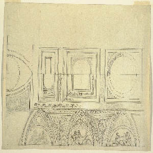 Drawing, Vaulted Ceiling with Alternative Designs, ca. 1750