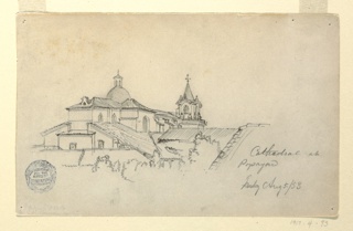 Drawing, Cathedral at Popayán, Colombia, August 5, 1853