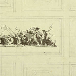 Drawing, Ceiling of Cabinet dedicated to Peace, Palazzo Quirinale, Rome, 1812
