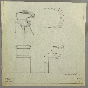 Drawing, Armchair, Upholstered, 1930s