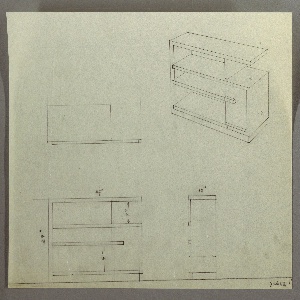 Drawing, Shelves and Cabinet Unit, 1930s