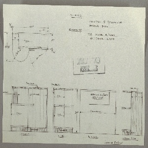 Drawing, Cabinet: Radio, Storage, Bookcase, 1930s