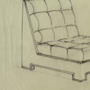 Drawing, Chair with Table, 1940s