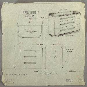 Drawing, Abby Aldrich Greene Rockefeller Apartment: Chest:, Three Drawers, Low, Long Pulls, Centered, 1929–31
