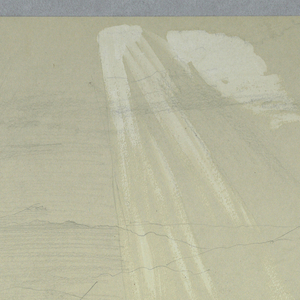 Drawing, Sun Rays Shinging from Above, Jamaica, July 1865