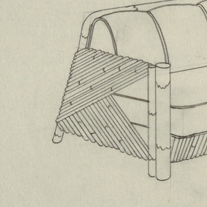 Drawing, 4 Cushion Couch, 1940s